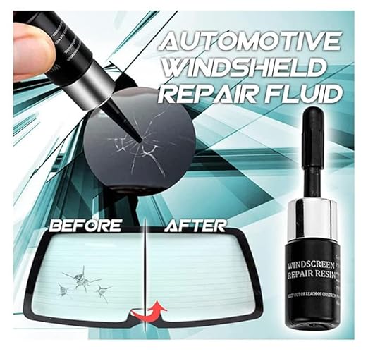 Car Windscreen Repair Kit, Cars Windshield Crack Scratch Resin Repair Tool, Car's Wind-Shield Crack-Repair Kit, for Fix Auto Wind-Shield Glass-Cracks, Bulls (Pack of 1)